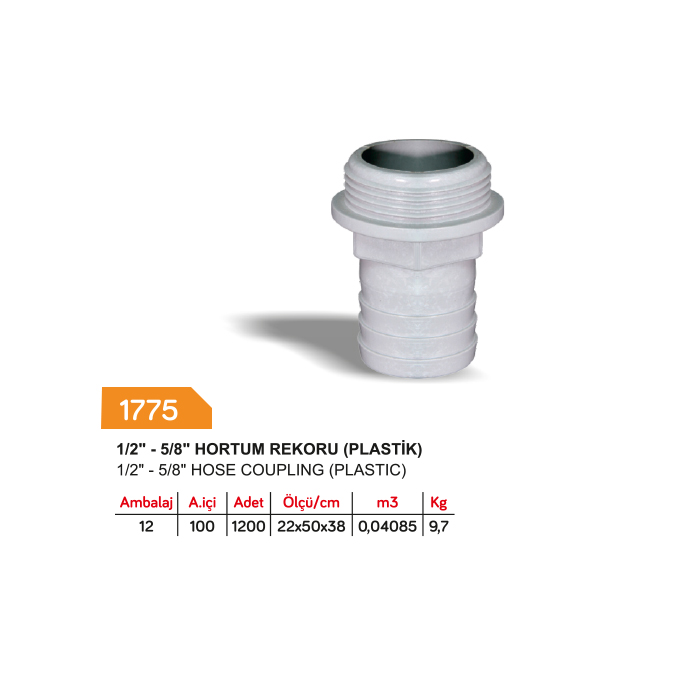 SAYIM 1775 1/2" HORTUM REKORU (PLASTİK)